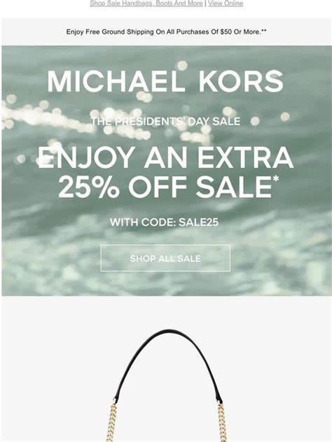 michael kors welcome code|michael kors 25 off code.